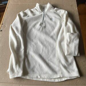 The North Face women’s  White quater zip mock neck fleece